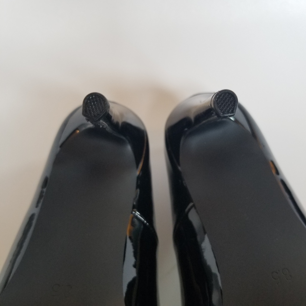NIB NWOT Steve Madden Altisha black patent 4.25" heels siz 8.5 - Picture 8 of 13